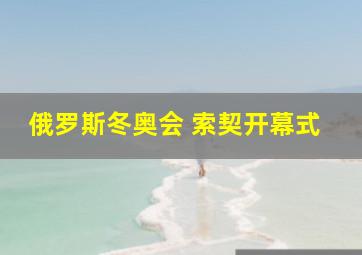 俄罗斯冬奥会 索契开幕式